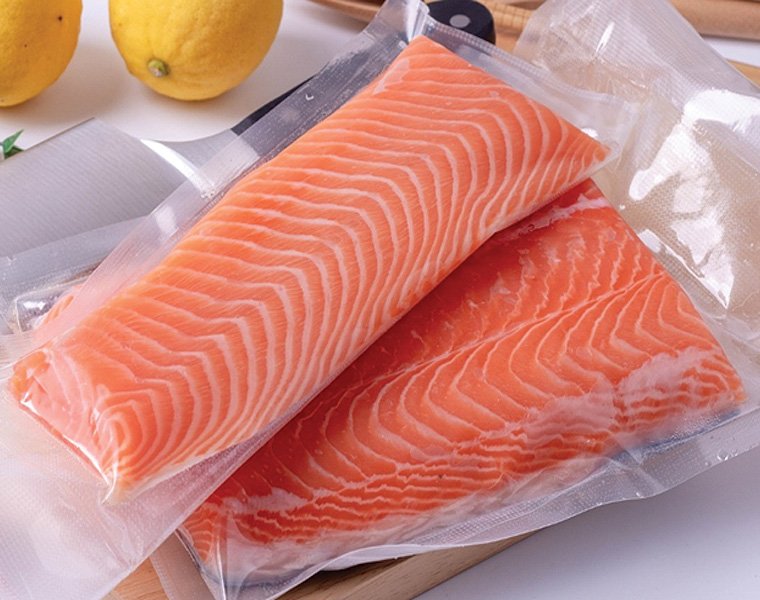 Red trout fish fillet